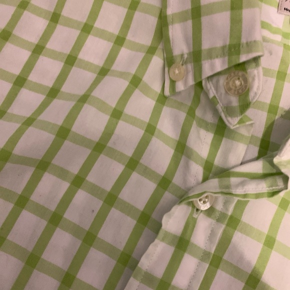 Quality Woven Shirt 100% Cotton Large Long Sleeve Green J. Crew - Picture 3 of 6